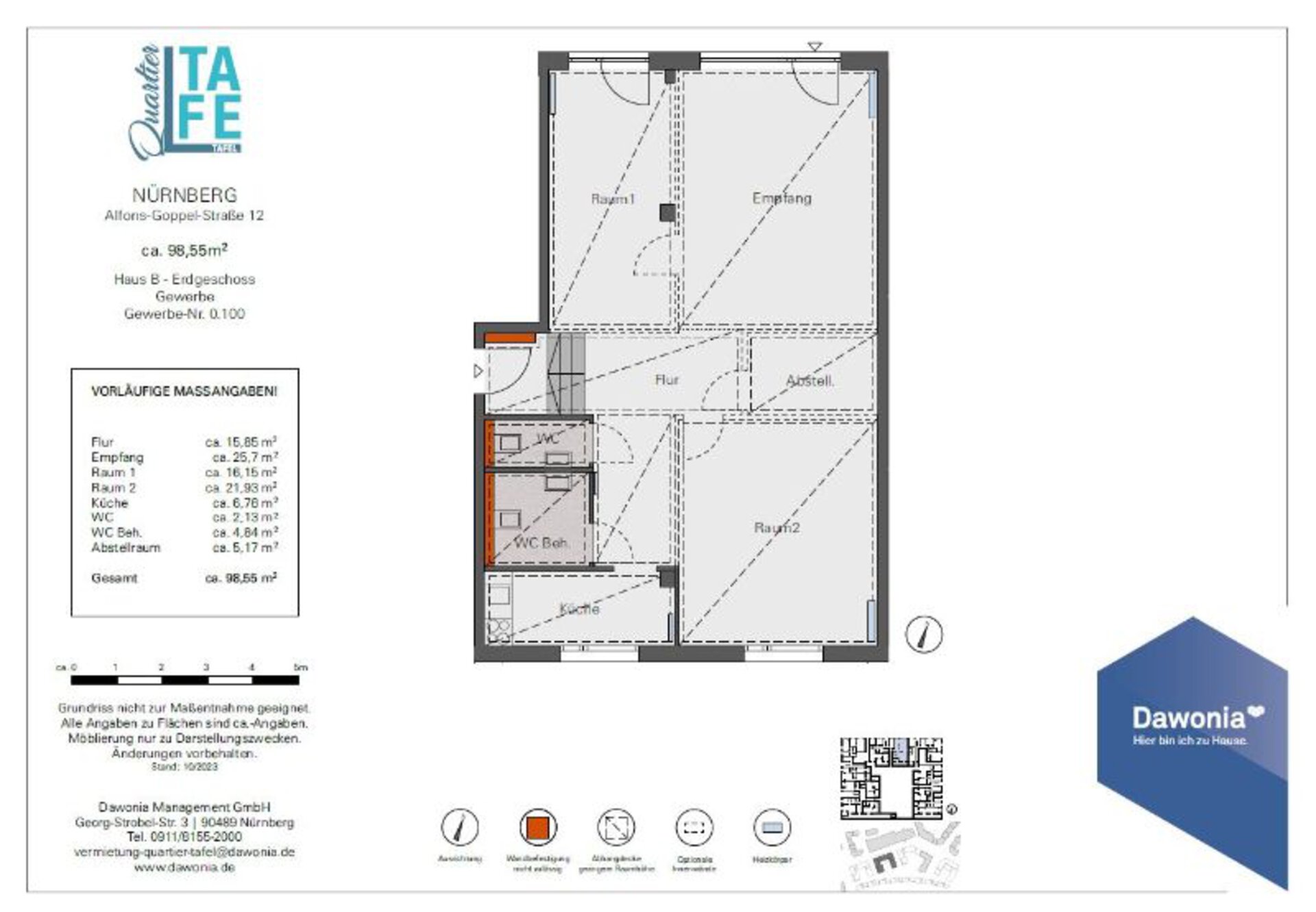 Vermietplan komplett | © Dawonia