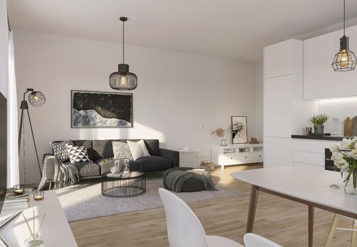 Visualisierung Wohnzimmer | © Dawonia