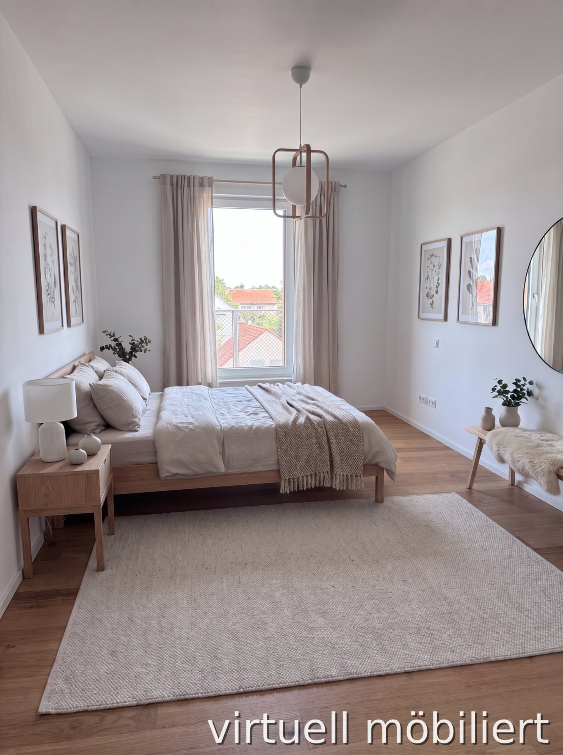 Schlafzimmer virtuell möbliert | © Dawonia