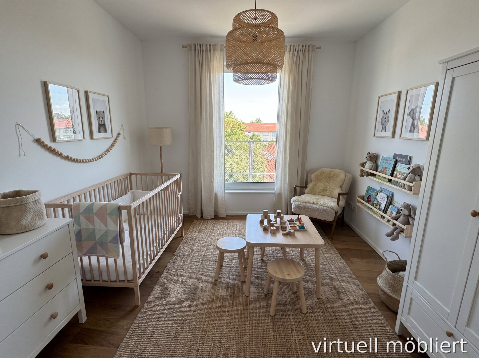 Kinderzimmer virtuell möbliert | © Dawonia